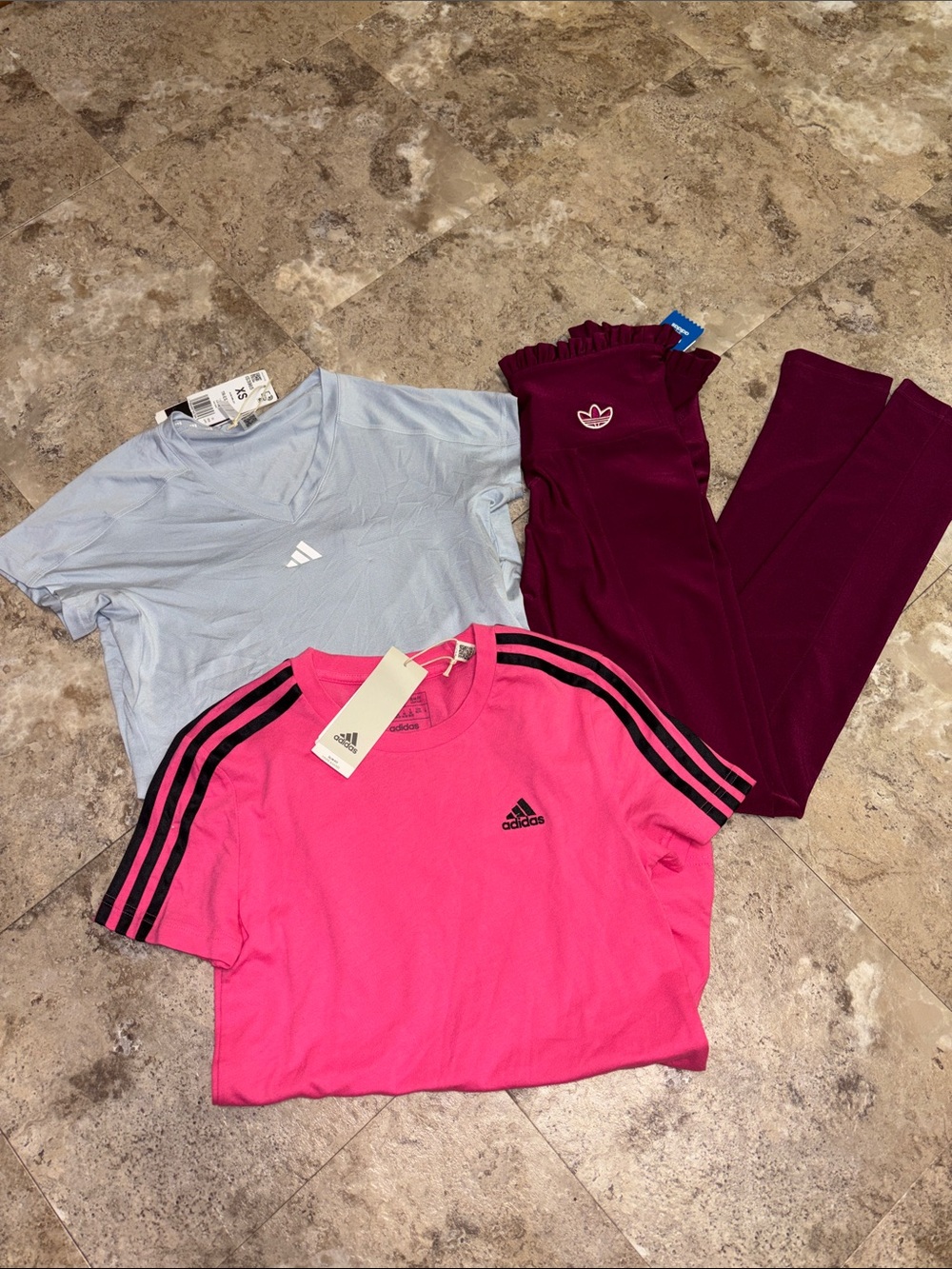 NWT - Adidas Women's bundle. (X-small- 2 Tees & 1 Jogger)